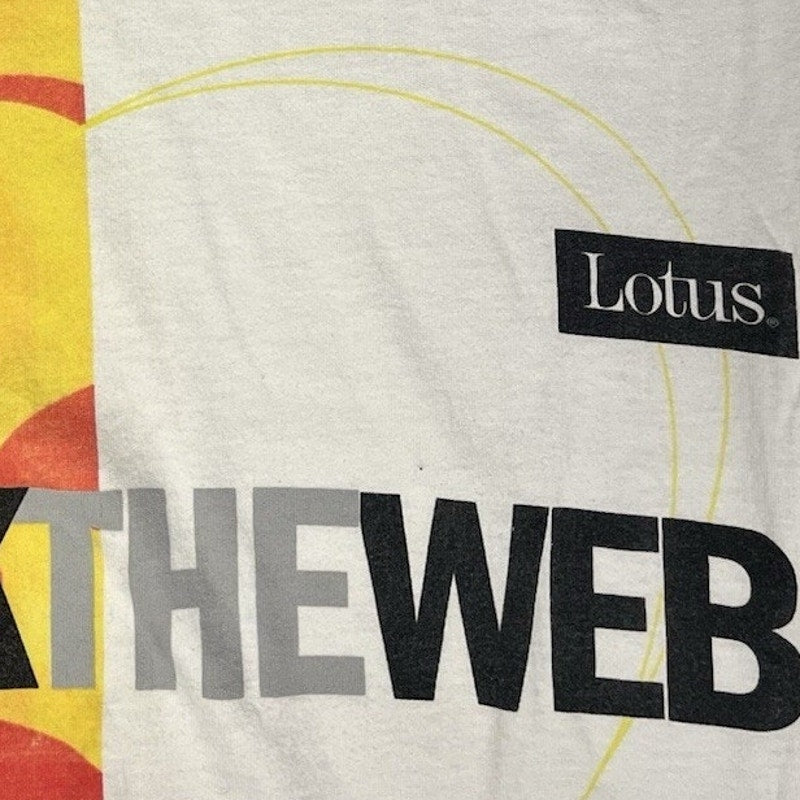 Vintage Lotus Software "Work the Web" T-shirt 1990s