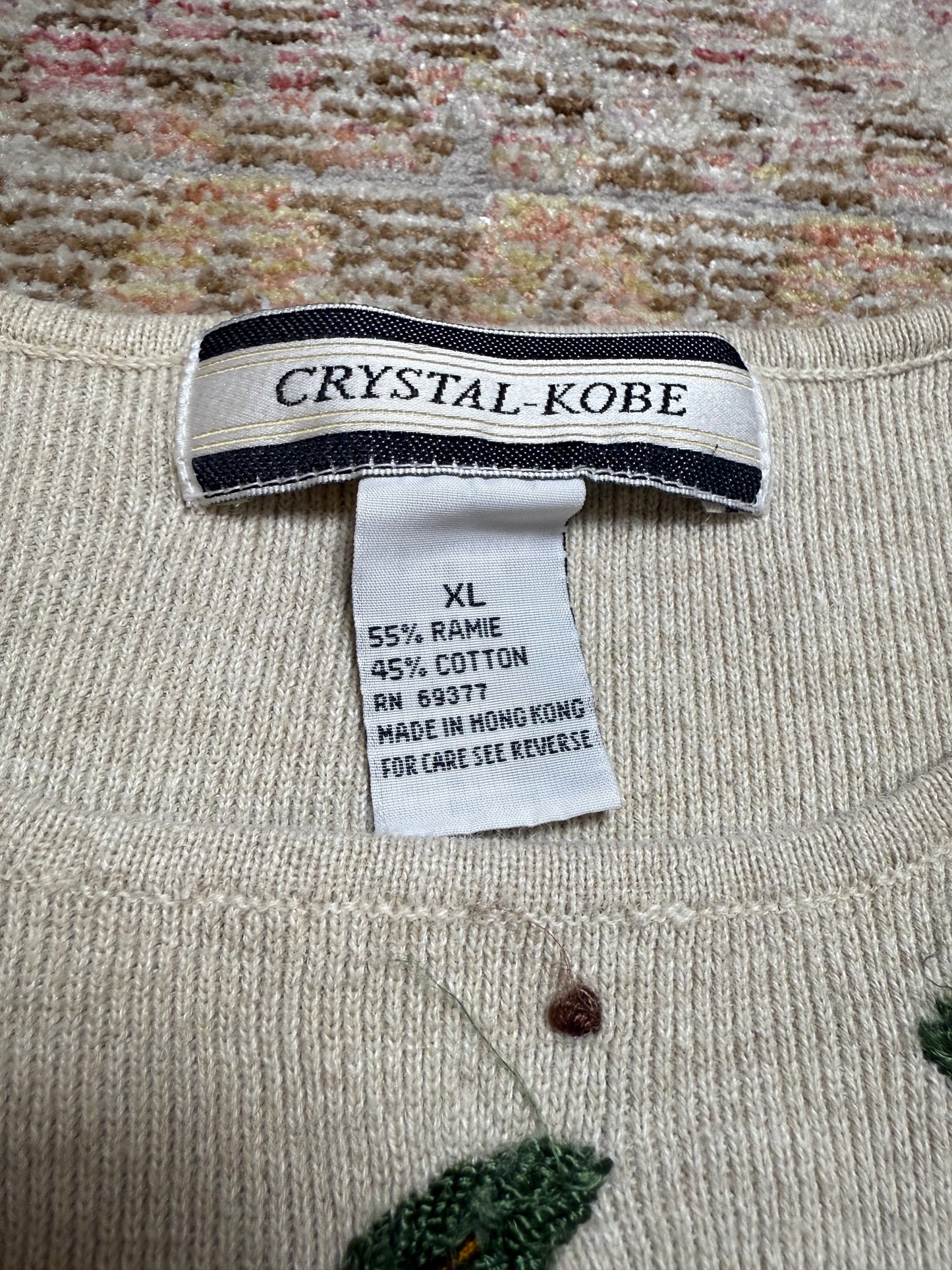 Vintage Crystal Kobe Vine Sweater Tank Top