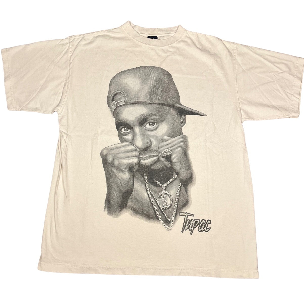 Tupac Shakur Y2K Airbrushed Rap Tee XL