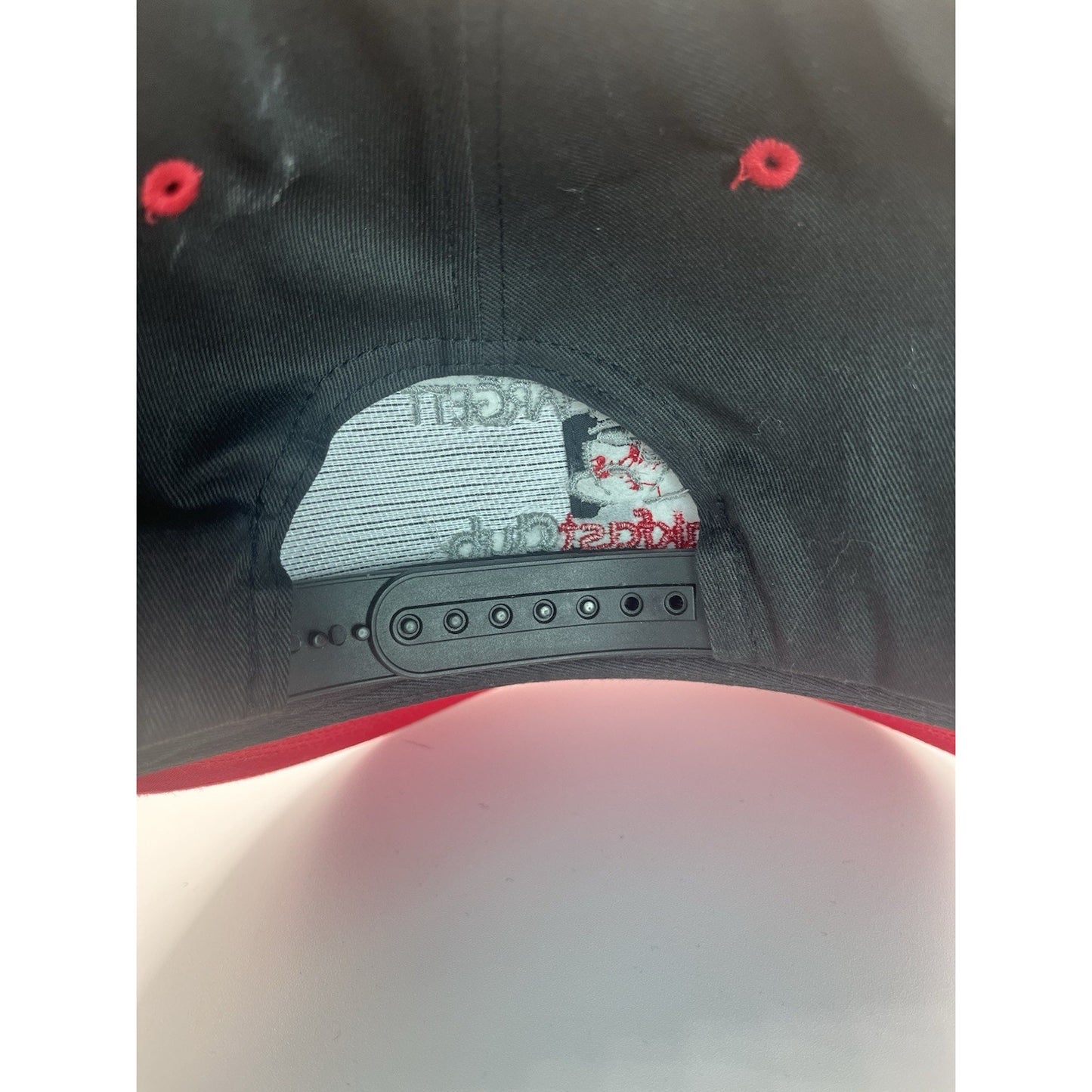 Vtg Hood Hargett Trucker Hat | Black Red Snapback Cap Signed Breakfast Club