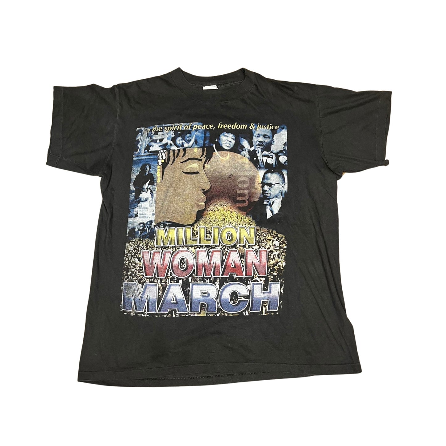 Vintage Million Woman March Shirt XL Rap Tee 1997 Malcolm X MLK Single Stitch