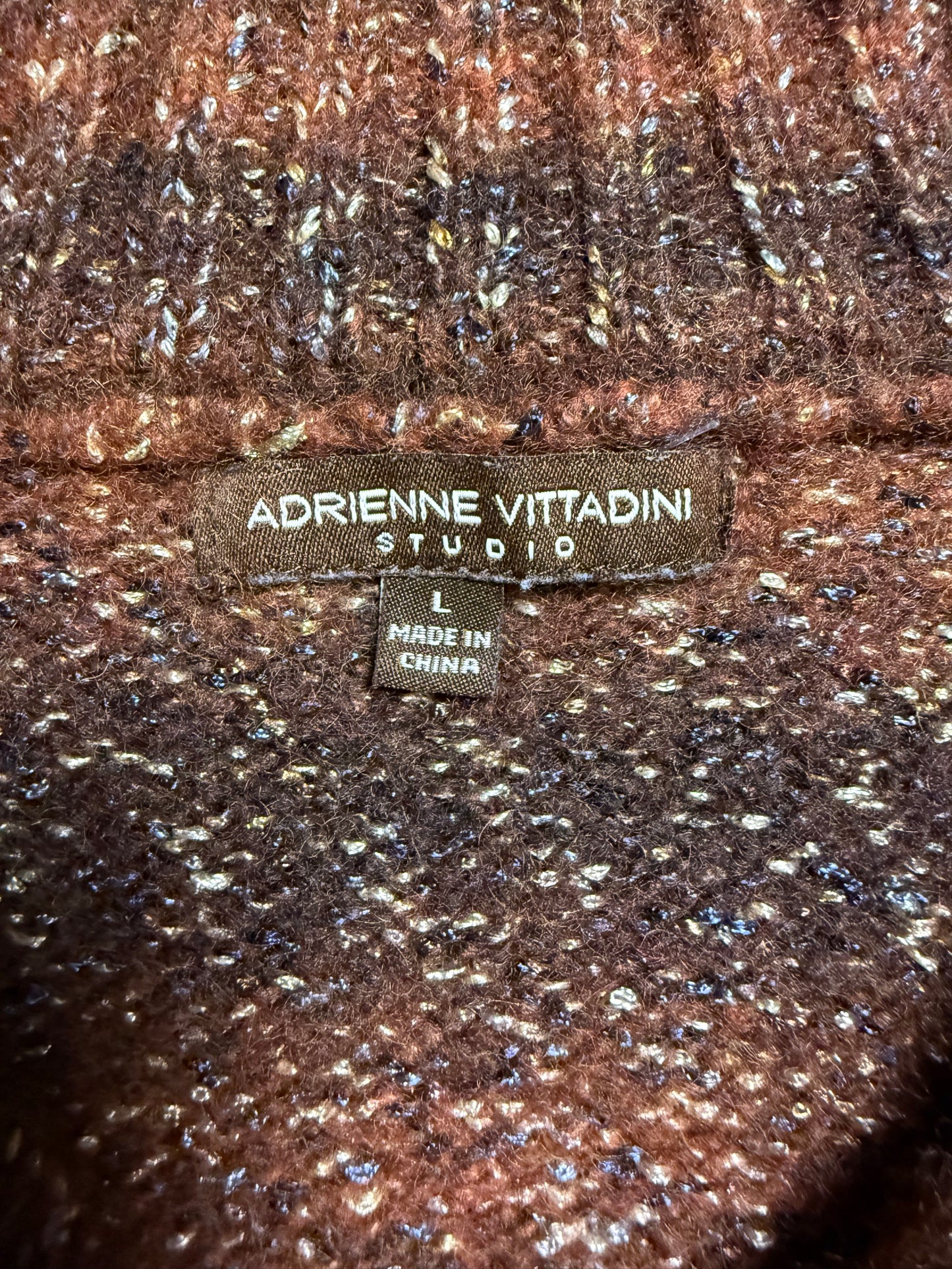 Vintage Wool Blend Zip Up Sweater