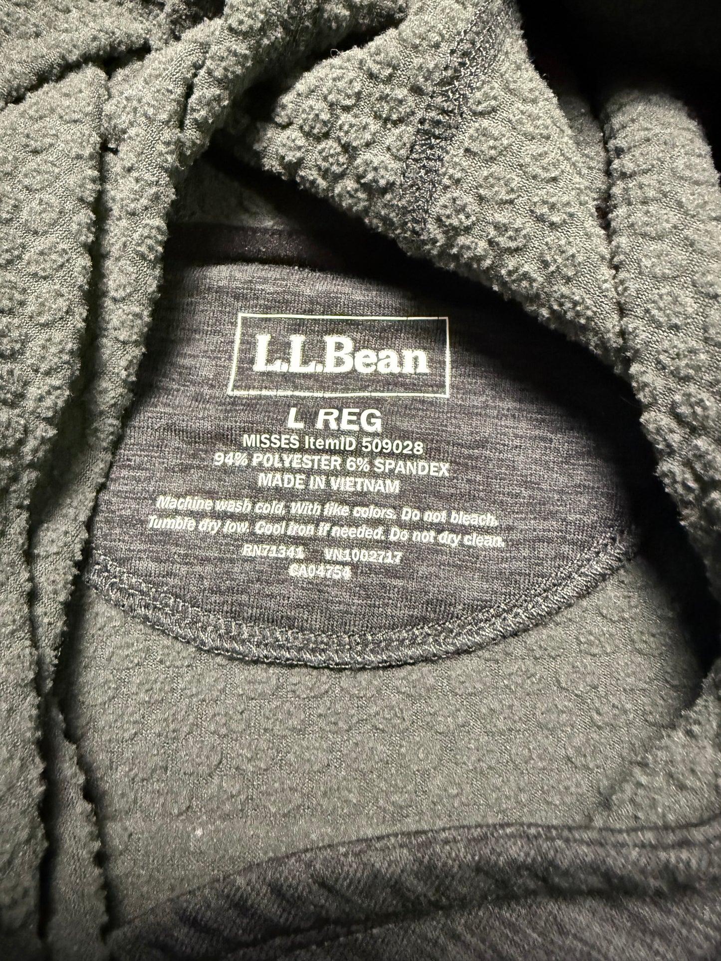 LL Bean Dark Heather Grey Hoodie