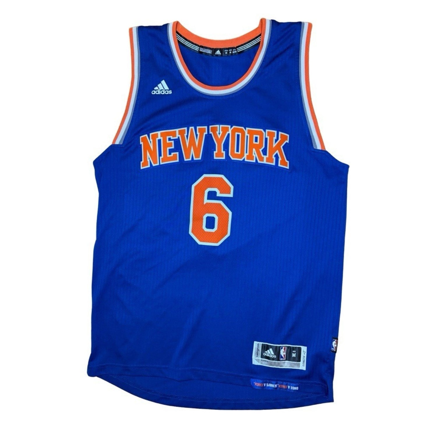 New York Knicks "Kristaps Porzingis" Jersey Authentic Adidas Medium