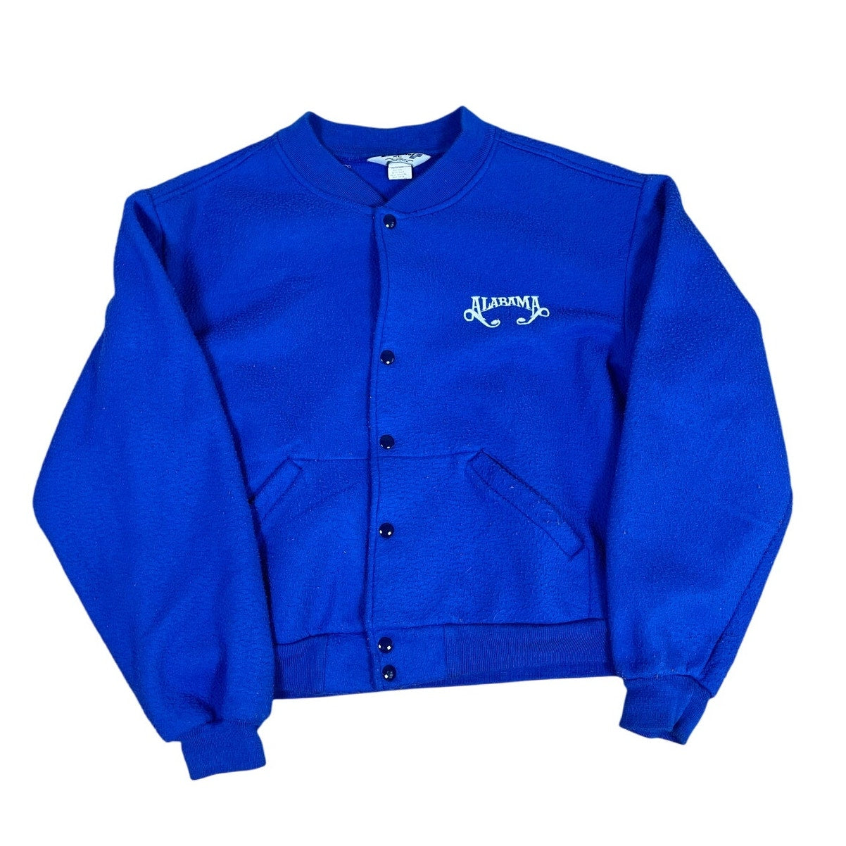 Alabama Script Font Blue Button Jacket