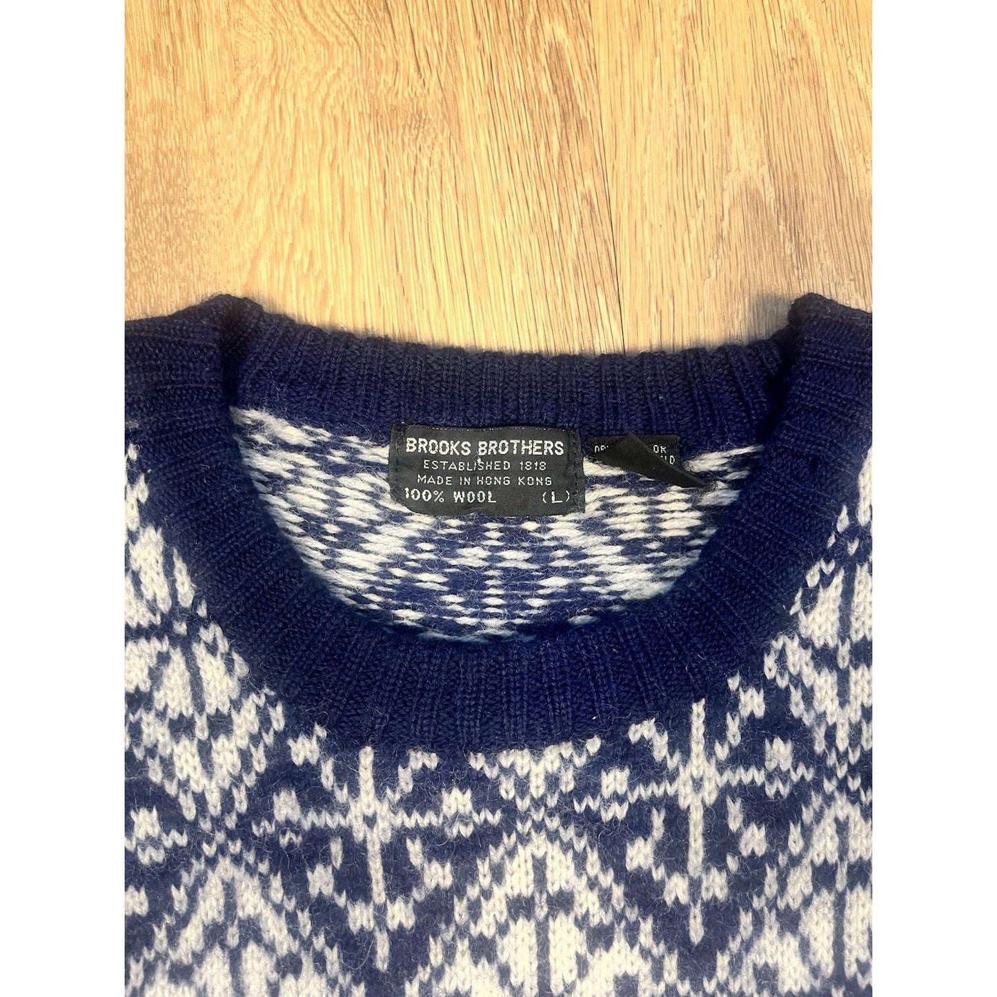 Vintage Brooks Brothers Wool Snowflake Sweater
