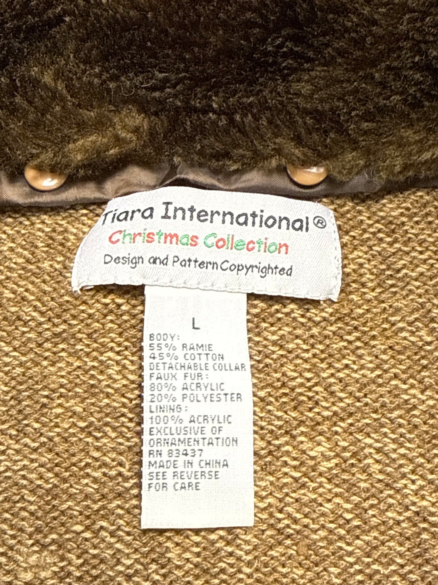 Vintage Tiara International Cardinal Button Up Sweater