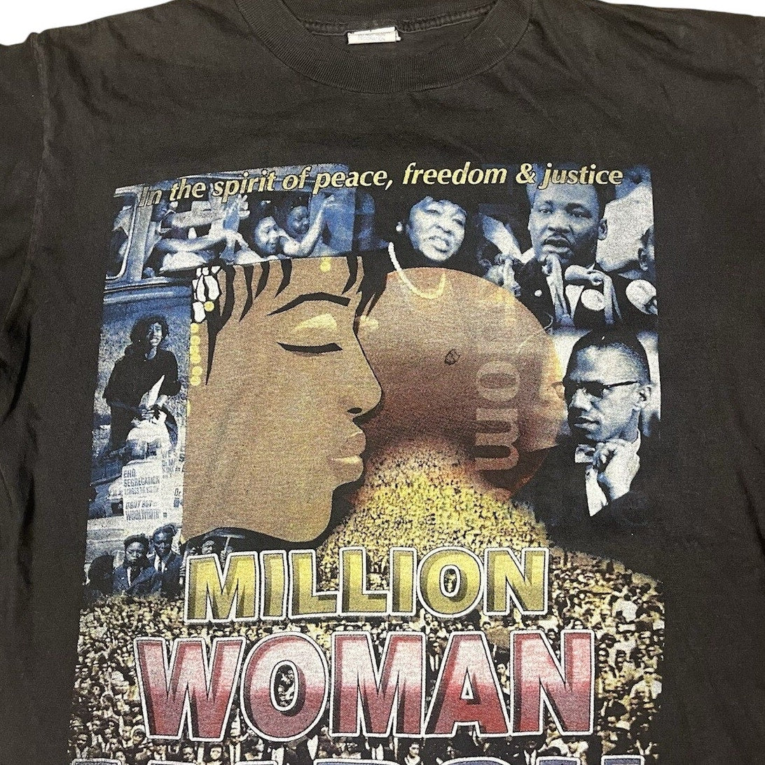 Vintage Million Woman March Shirt XL Rap Tee 1997 Malcolm X MLK Single Stitch