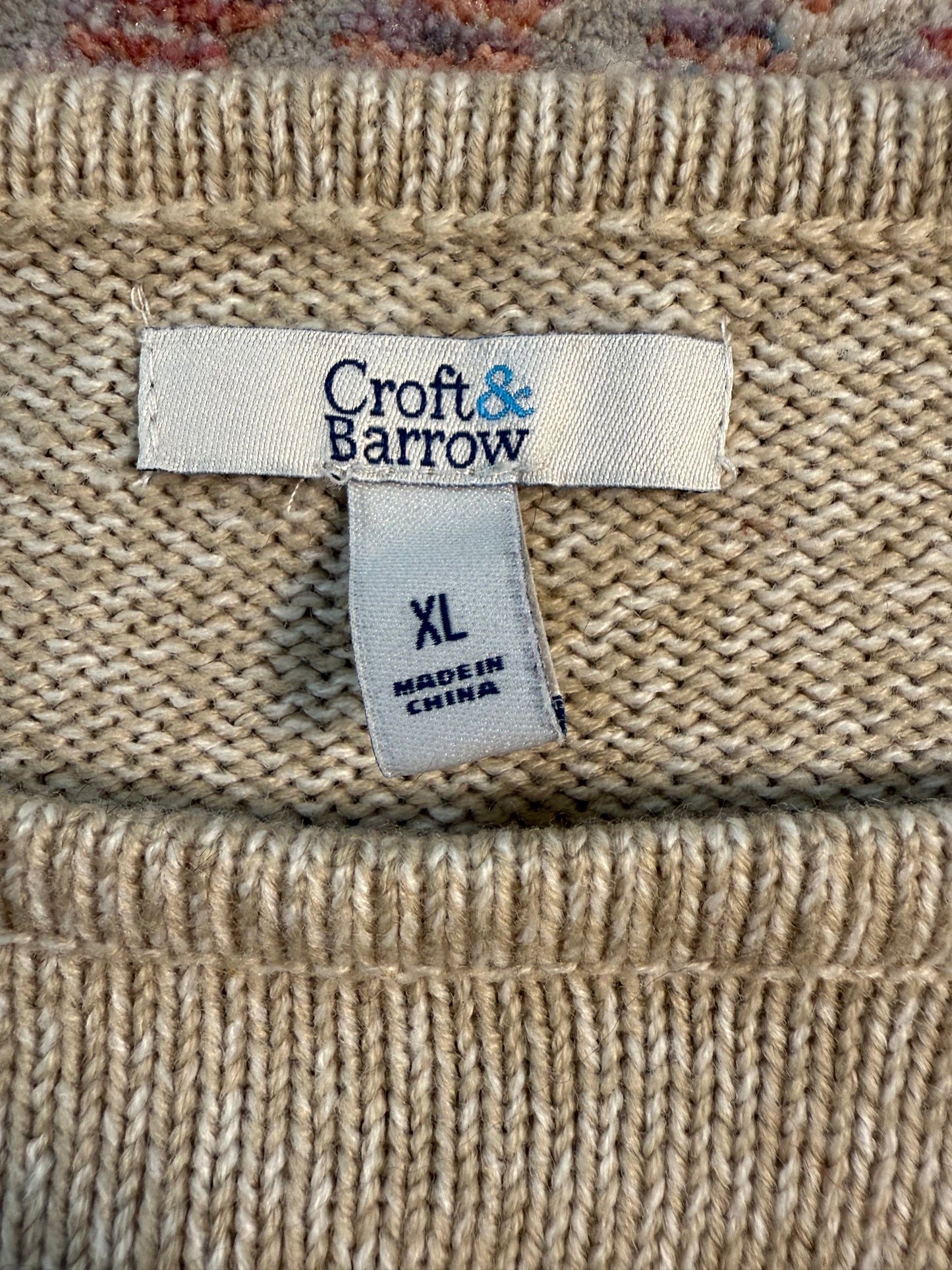 Cardinal Wreath Beige Sweater