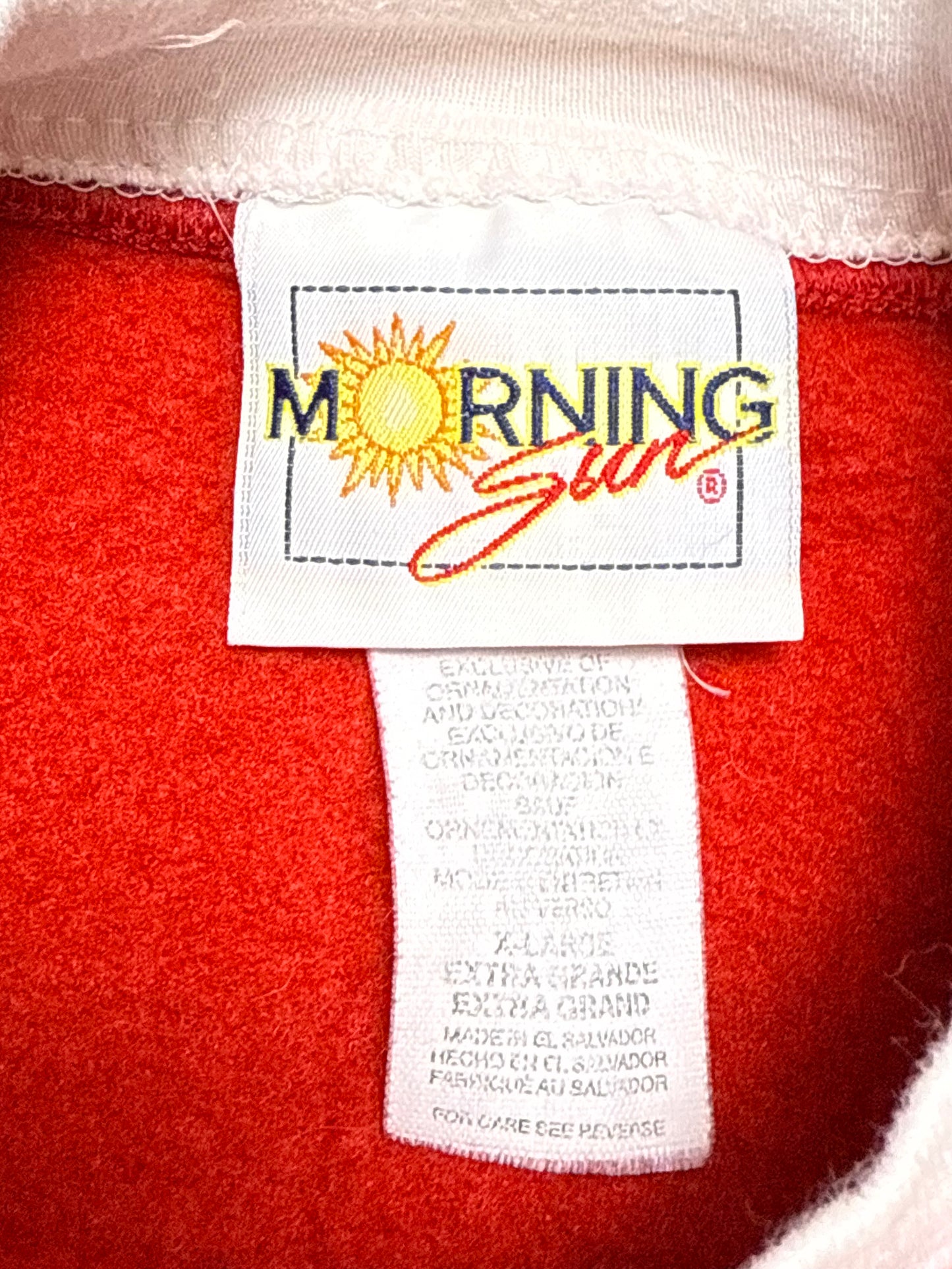 Vintage Morning Sun Snowman & Birds 1/4 Zip Crewneck