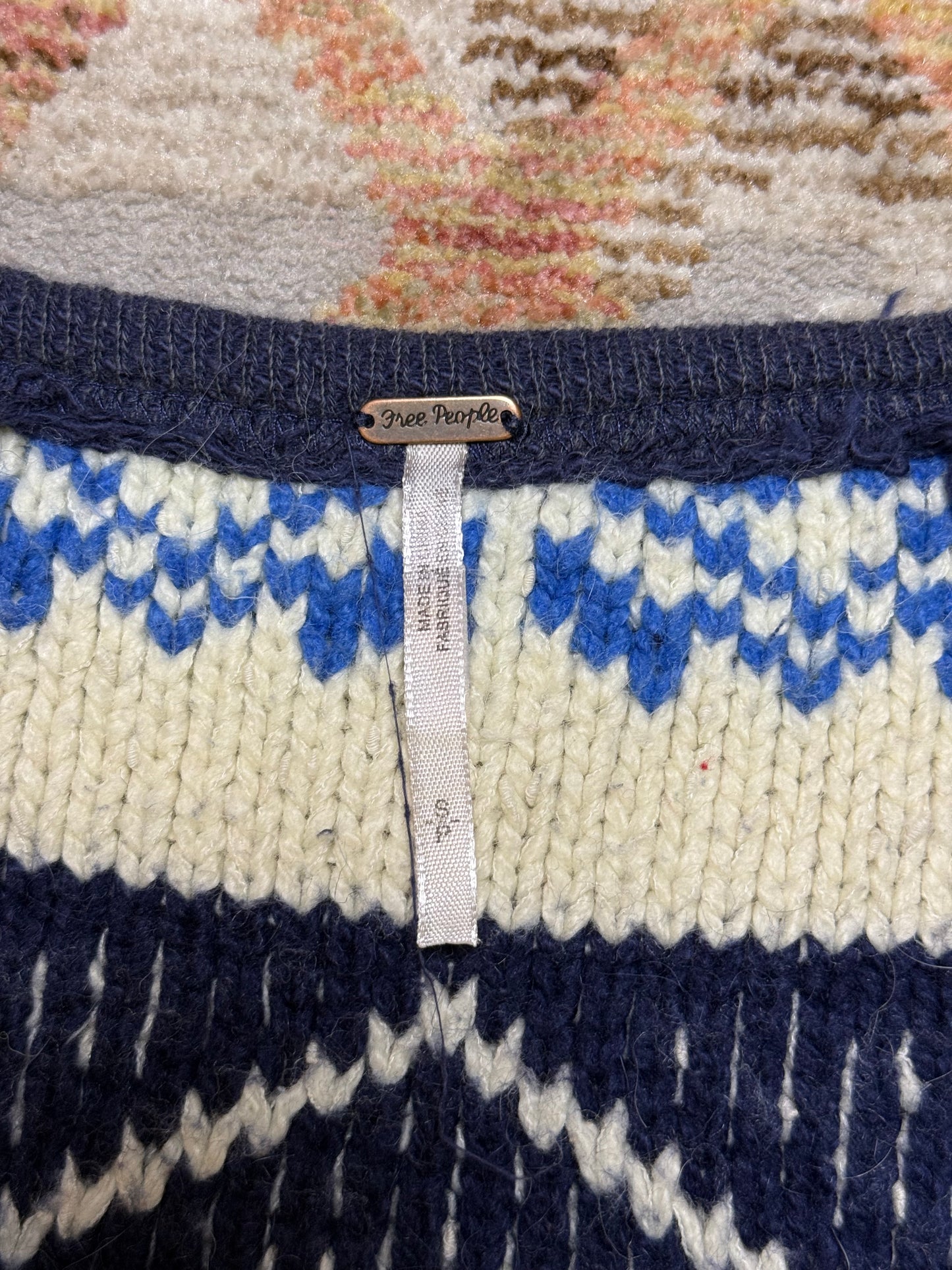 Free People Distressed Winter Sweater