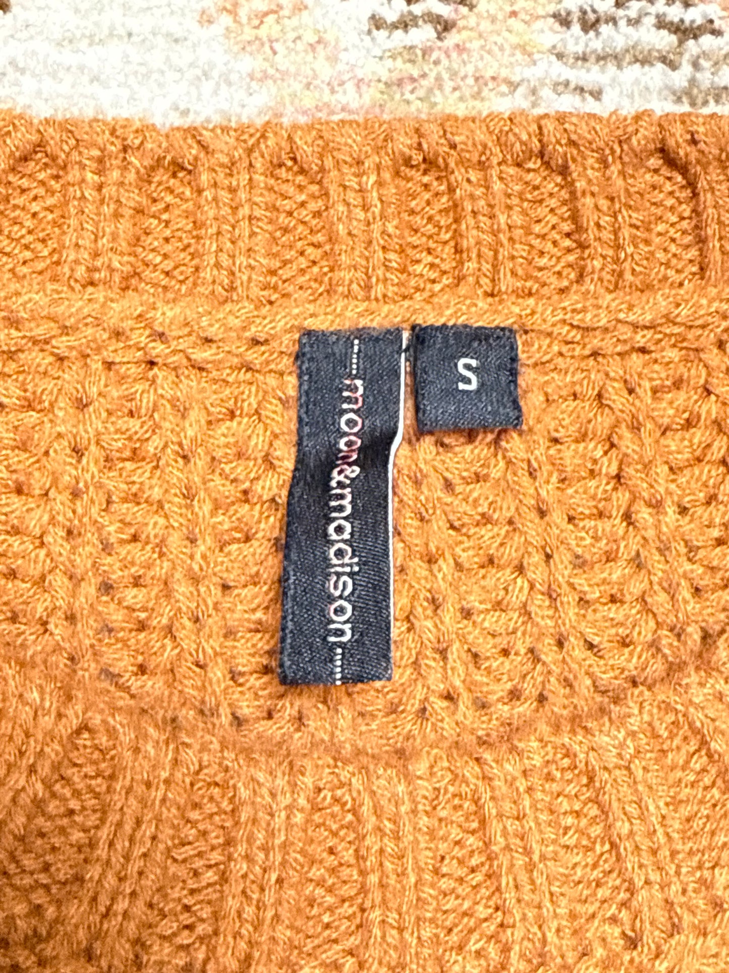 Moon & Madison Textured Cable Knit Sweater