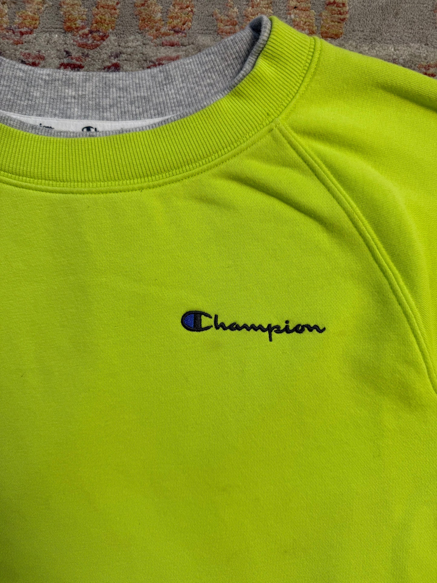 Cropped Neon Champion Crewneck