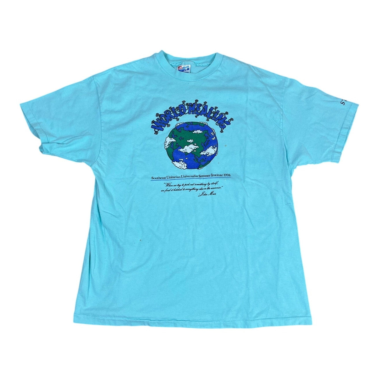 World Healing Tee Light Blue