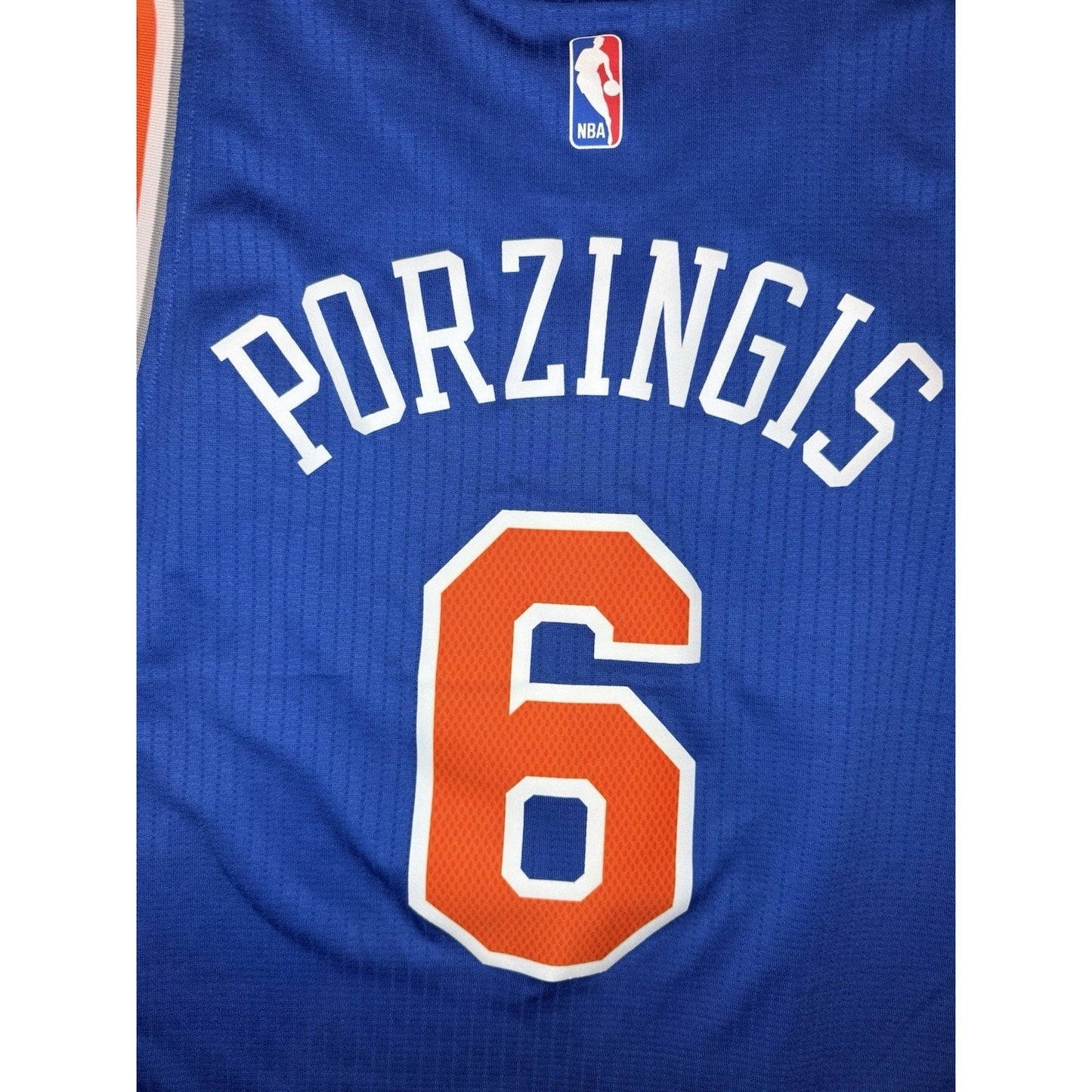 New York Knicks "Kristaps Porzingis" Jersey Authentic Adidas Medium