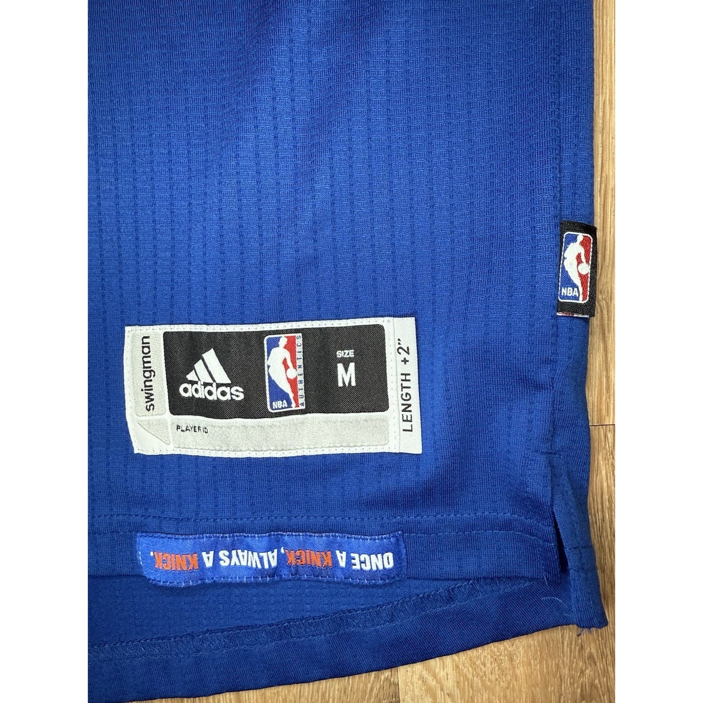 New York Knicks "Kristaps Porzingis" Jersey Authentic Adidas Medium