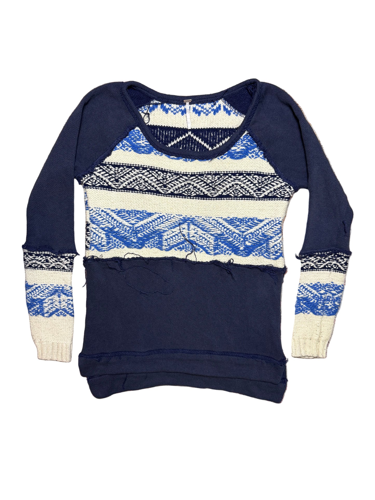 Free People Distressed Winter Sweater