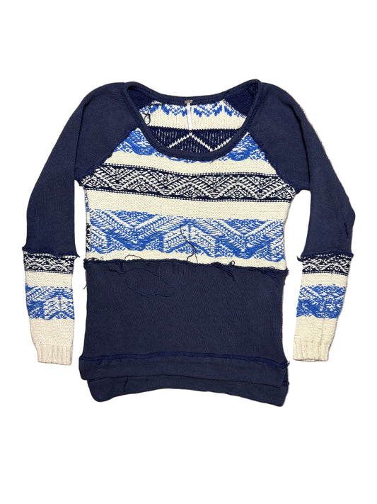Free People Distressed Winter Sweater