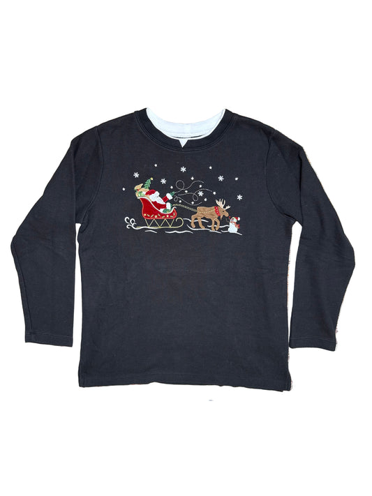 Vintage White Stag Santa Sleigh Shirt