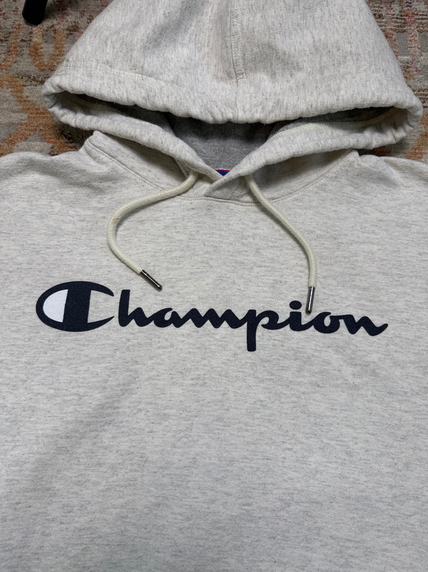 Champion Spelled Out Logo Hoodie