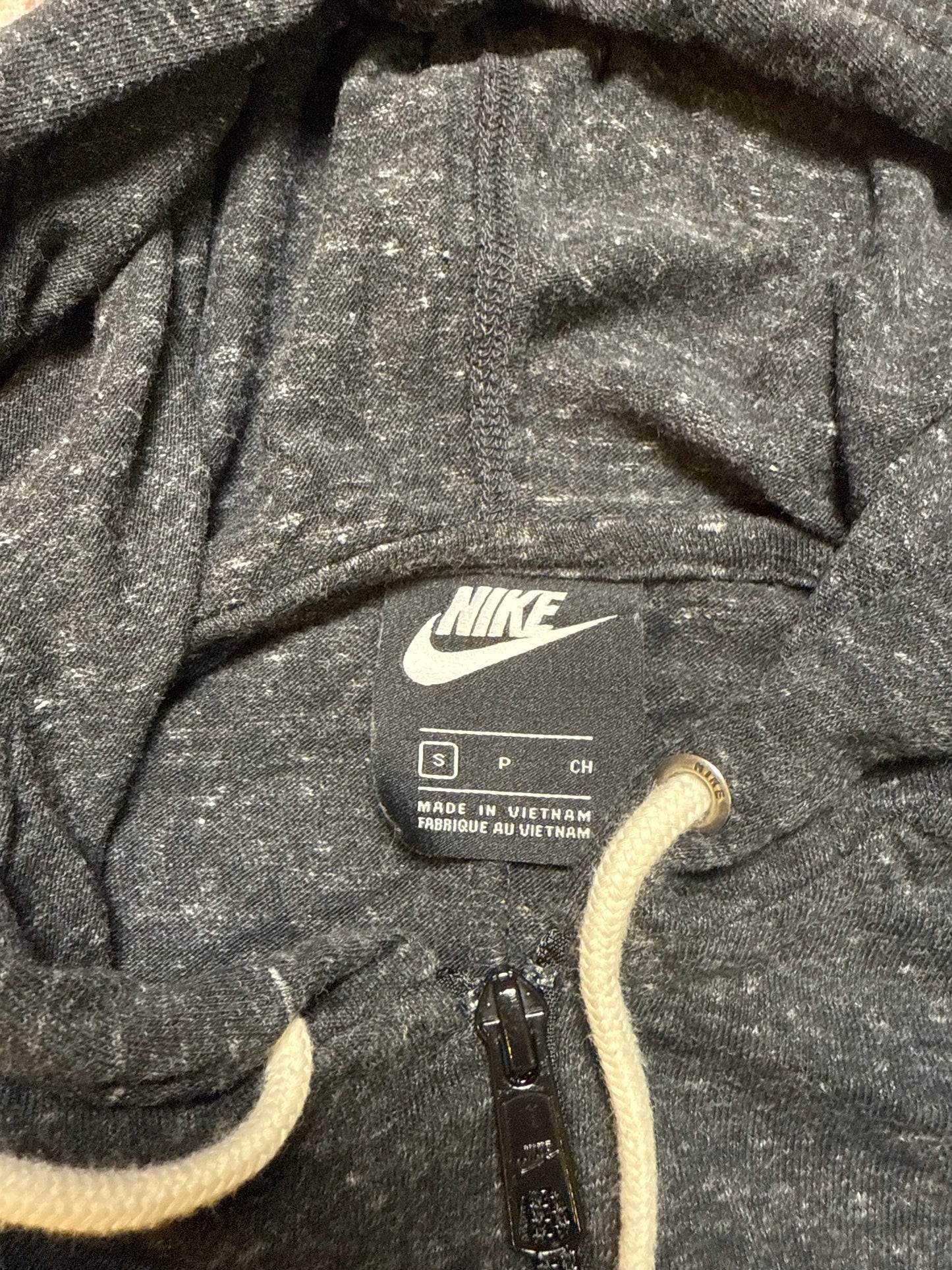 Nike Heathered Black Full Zip Hoodie