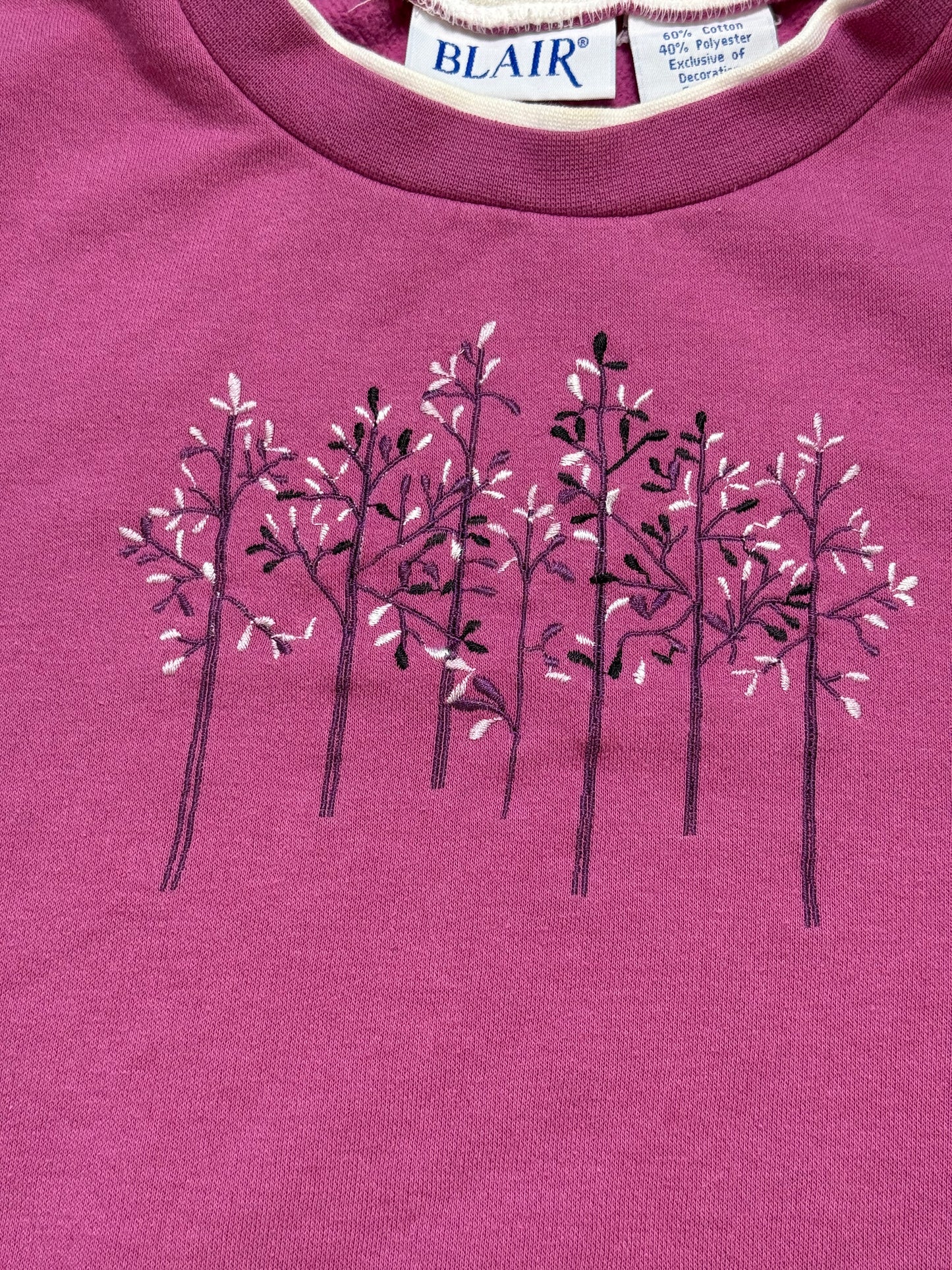 Vintage Pink Granny Sweater Trees