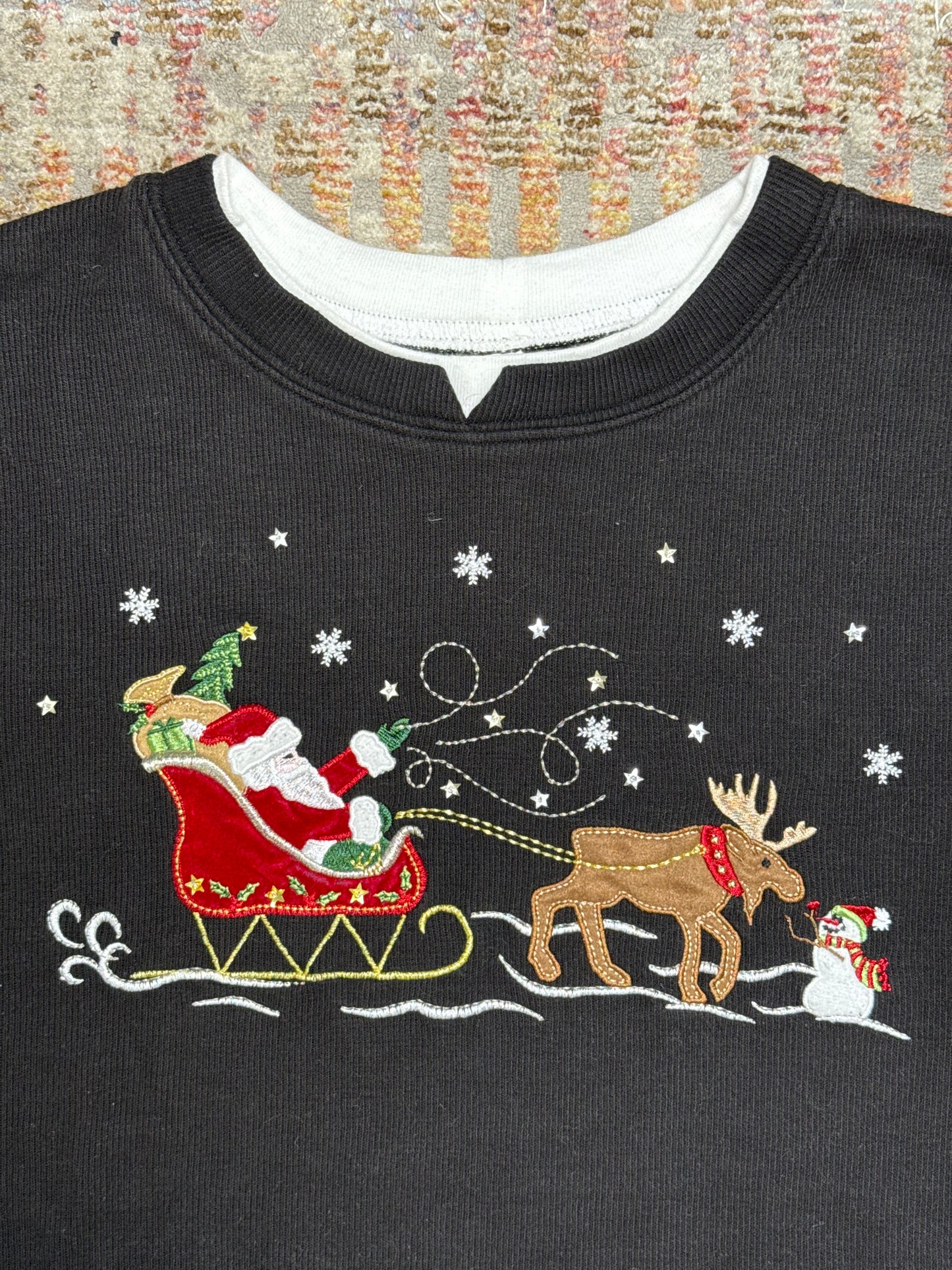 Vintage White Stag Santa Sleigh Shirt