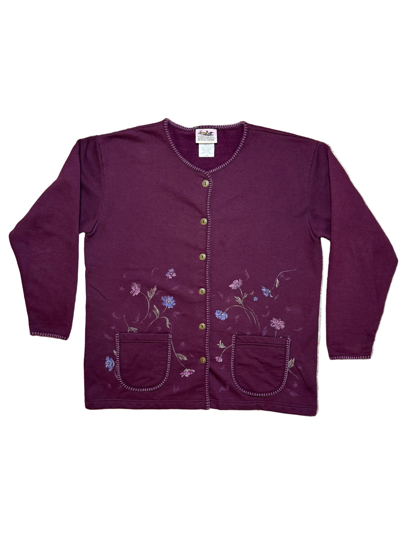 Northern Reflections Button Up Sweatshirt Cardigan