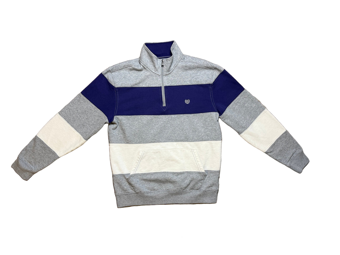 Chaps Striped 1/4 Zip Jacket