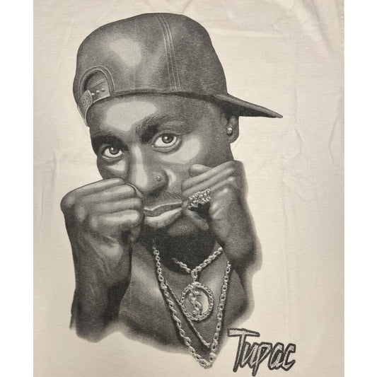 Tupac Shakur Y2K Airbrushed Rap Tee XL