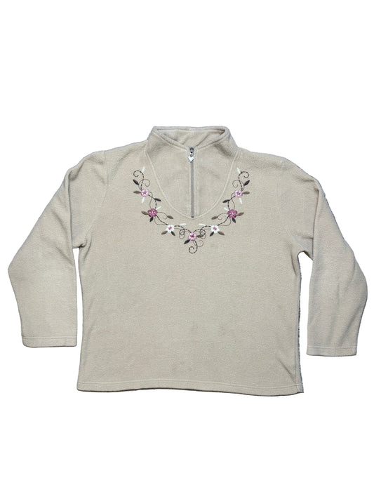 Northern Reflections Floral Tan Fleece