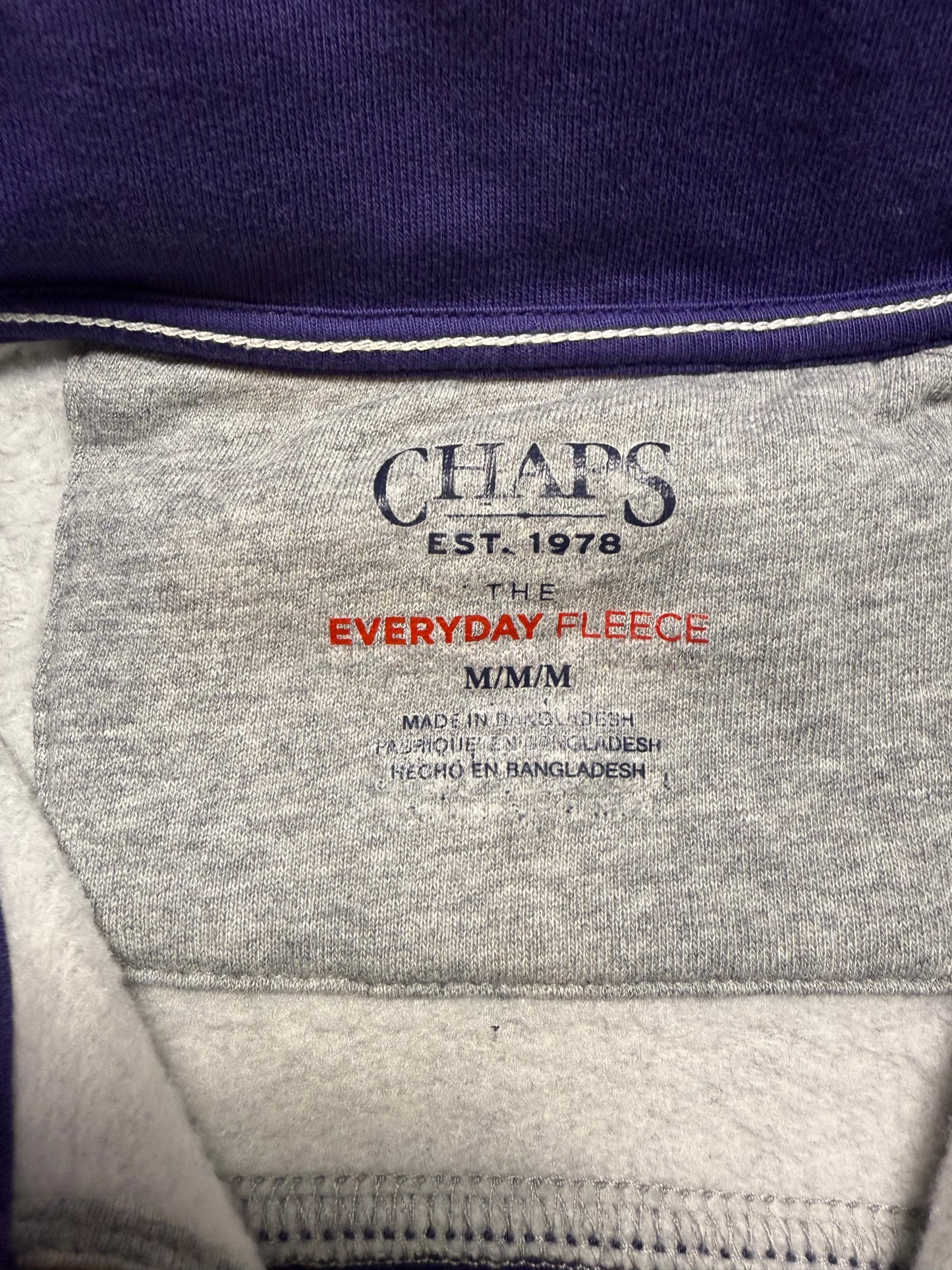 Chaps Striped 1/4 Zip Jacket