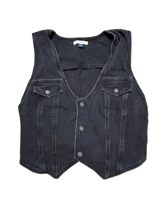 American Eagle Black Jean Vest