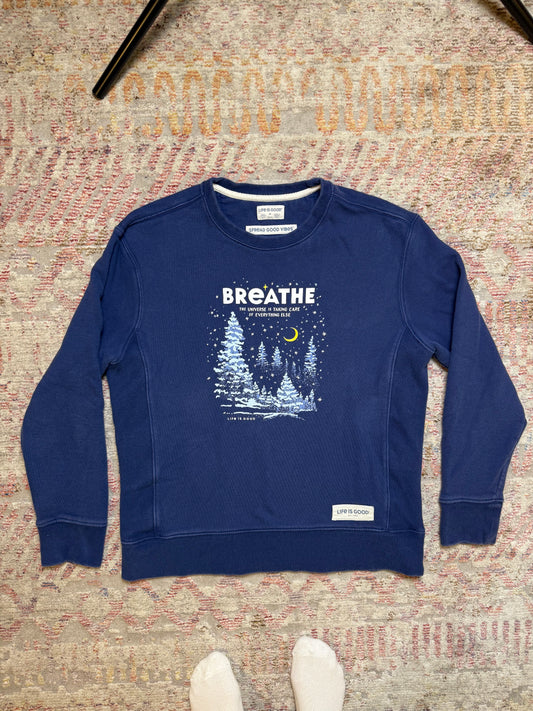Life is Good Breathe Crewneck