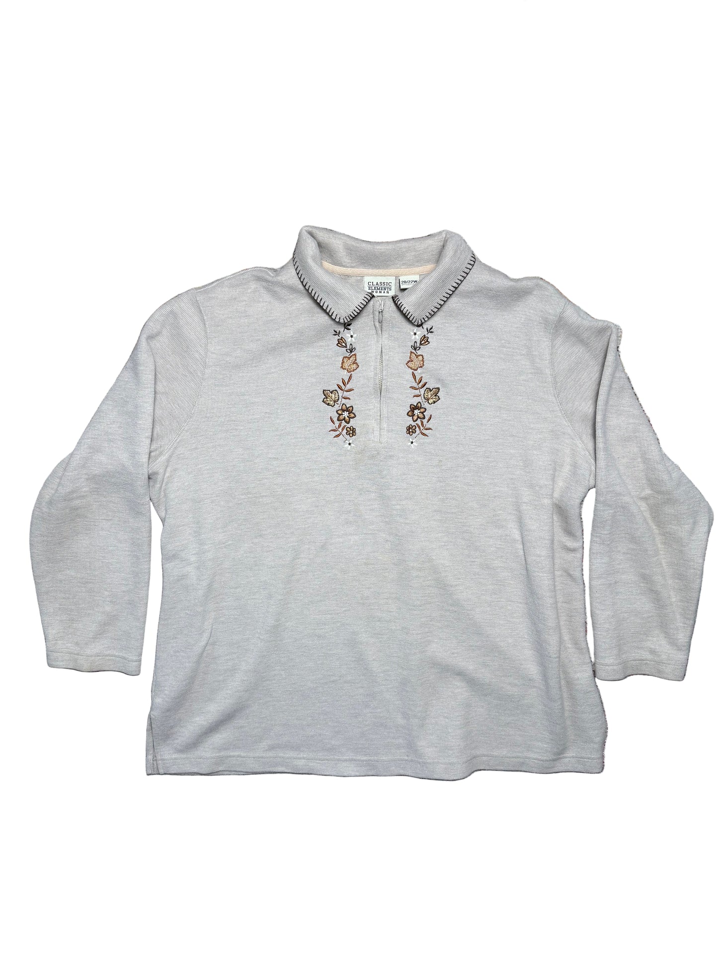 Vintage Classic Elements Embroidered Long Sleeve