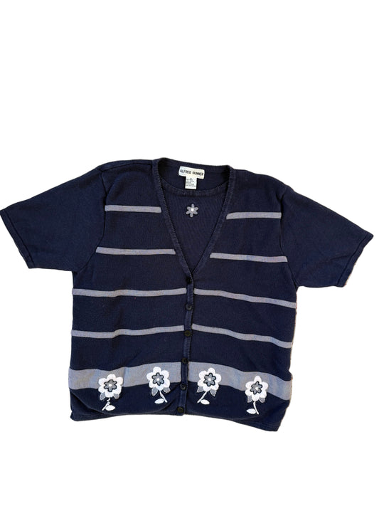 Vintage Striped Floral Button Up