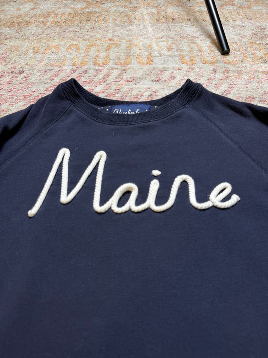 Maine Rope Style Lettering Crewneck