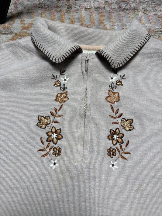 Vintage Classic Elements Embroidered Long Sleeve