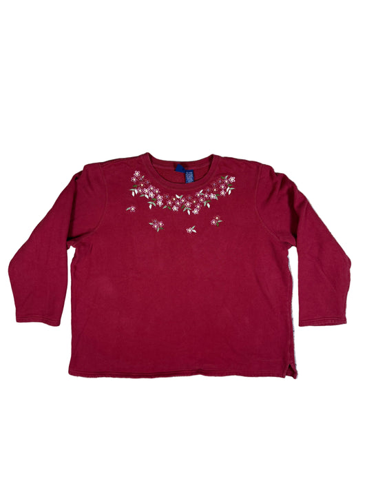 Vintage Basic Editions Granny Floral Crewneck