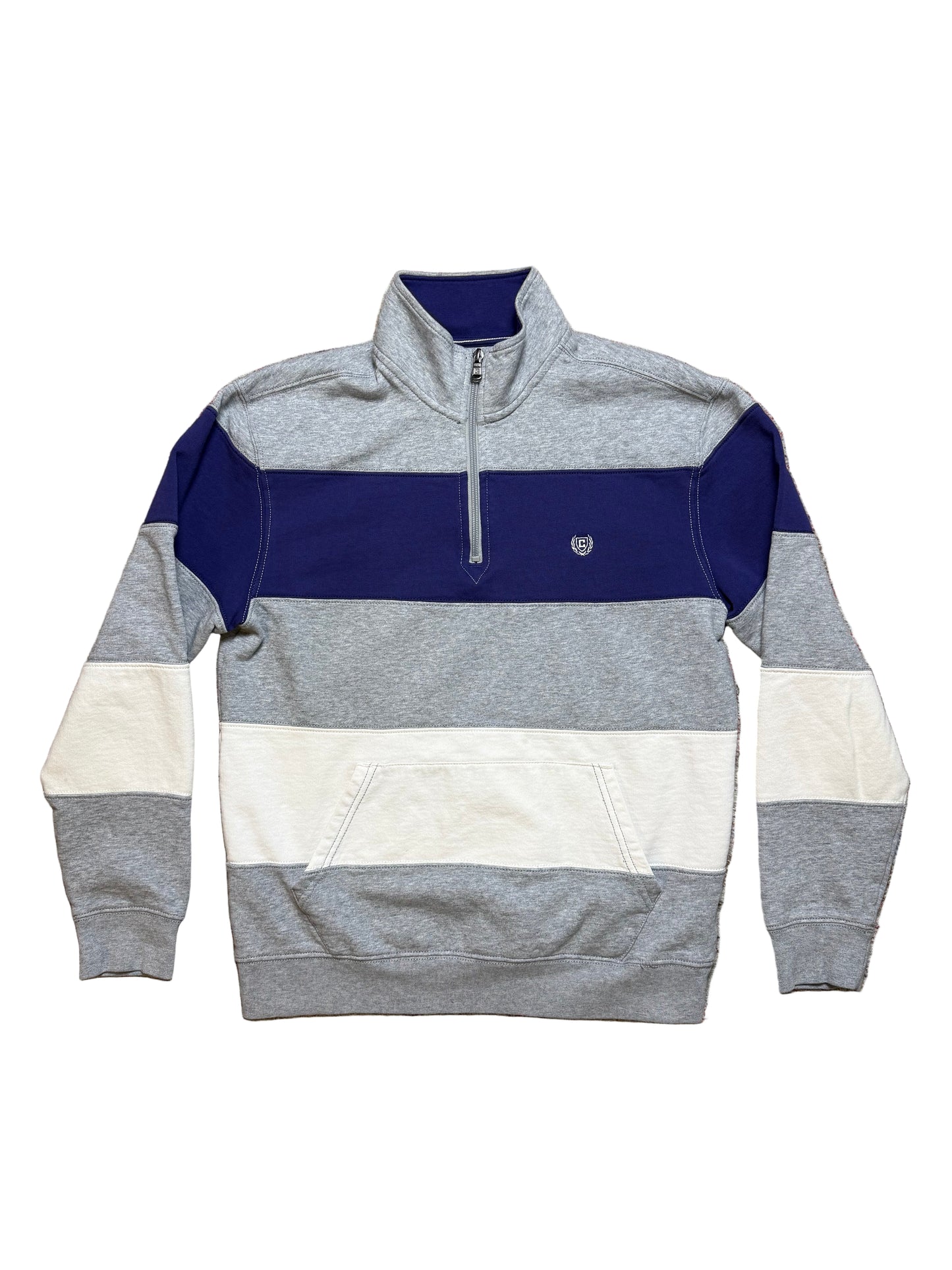 Chaps Striped 1/4 Zip Jacket