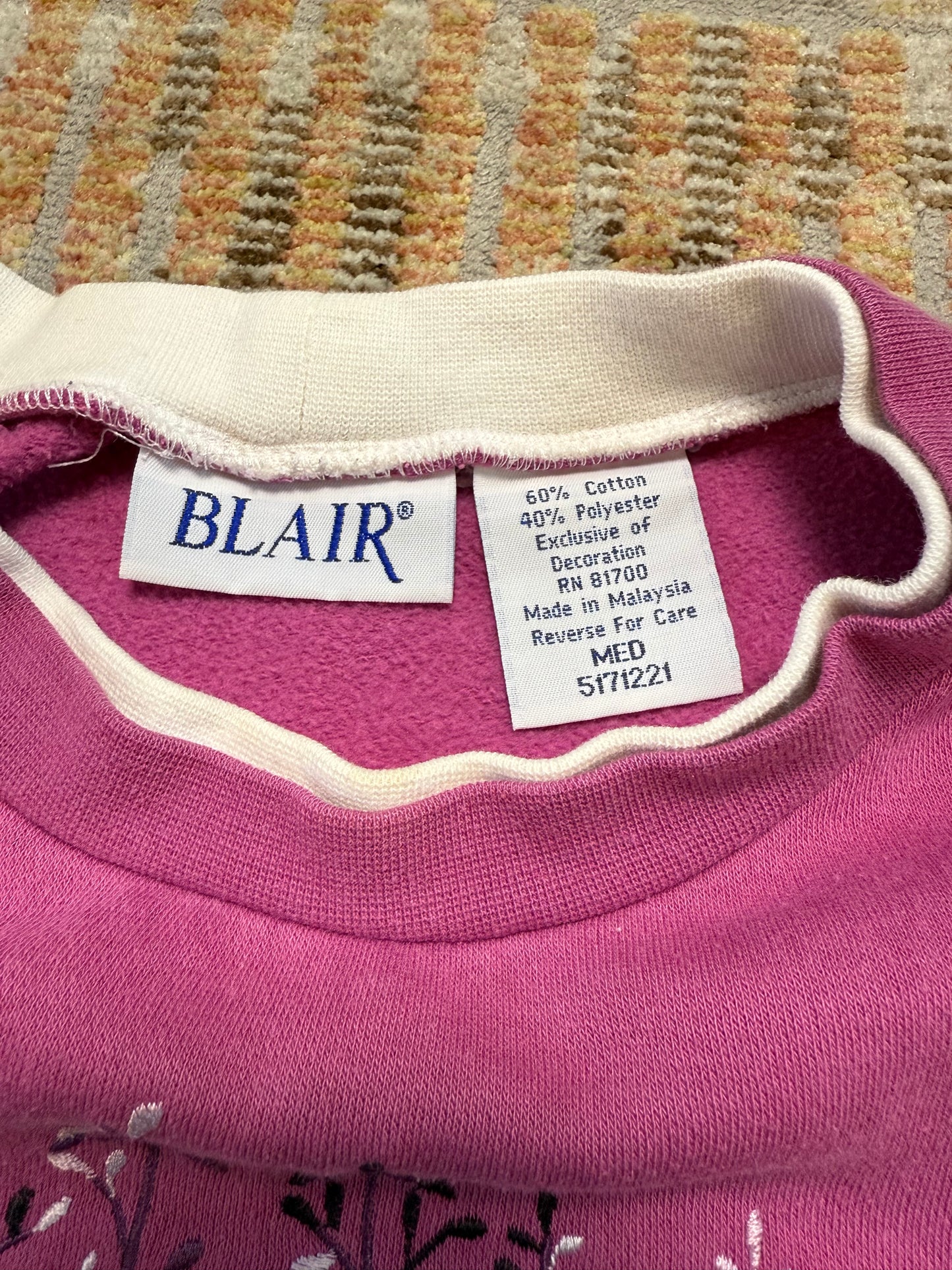 Vintage Pink Granny Sweater Trees