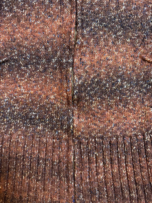 Vintage Wool Blend Zip Up Sweater