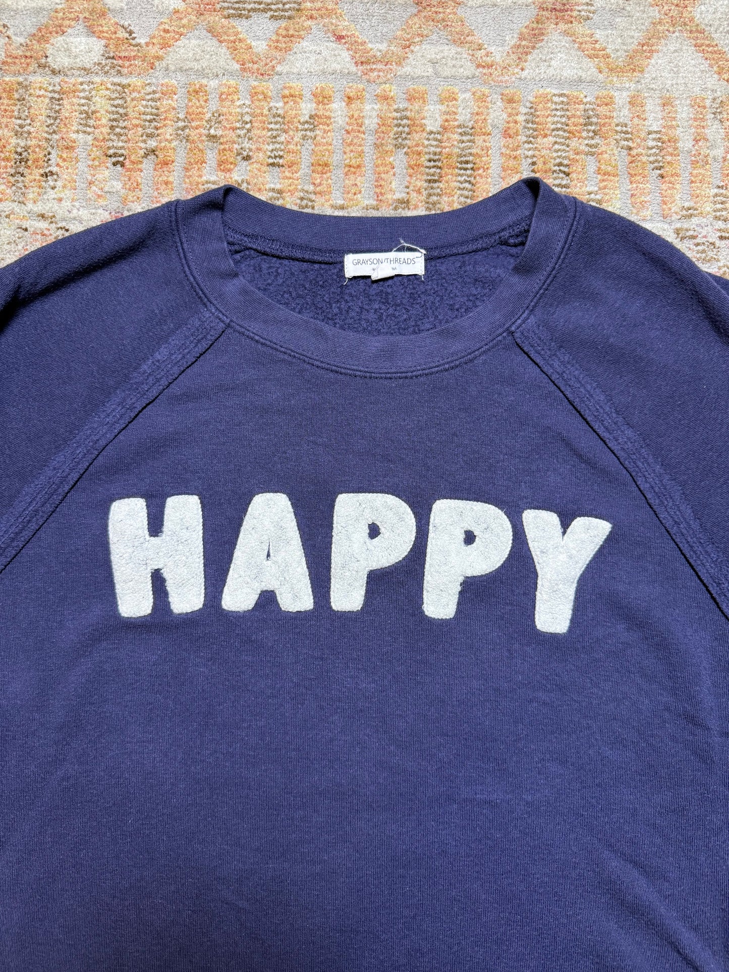 Happy Textured Crewneck