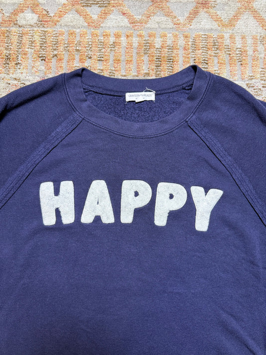 Happy Textured Crewneck