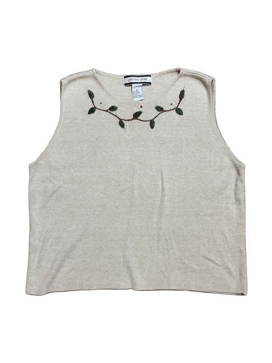 Vintage Crystal Kobe Vine Sweater Tank Top