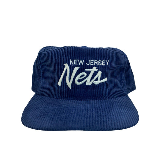 Vintage New Jersey Nets Script Snapback The Cord Sports Specialties Rare 90s