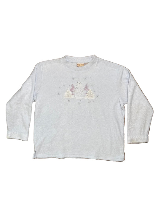 Vintage Decorated Originals Winter Tree Fleece Sweater
