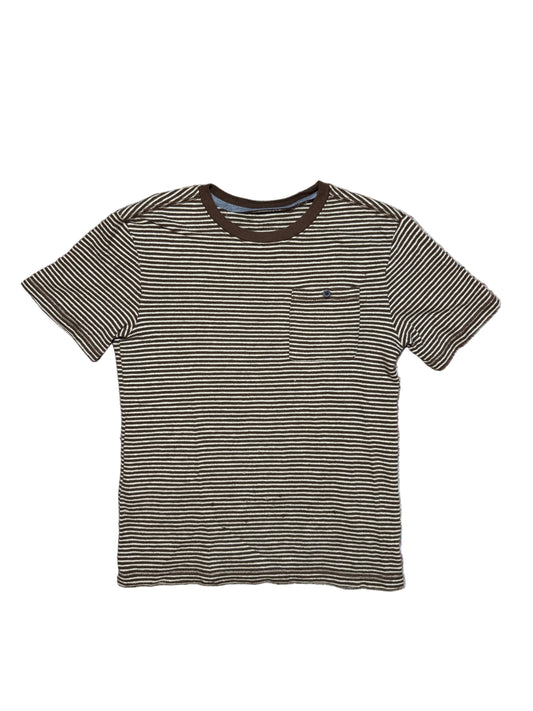 Brown & White Striped T-Shirt