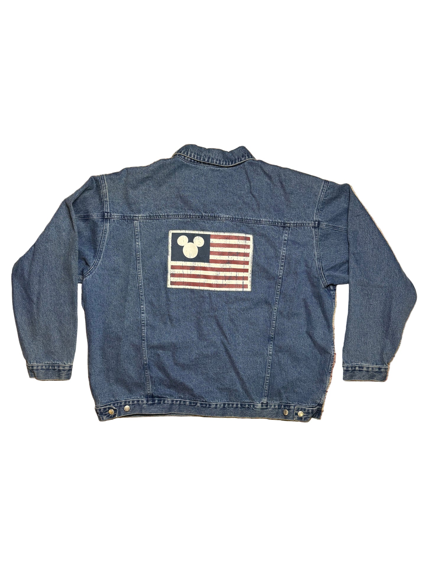 Disney Mickey Mouse American Flag Denim Jacket