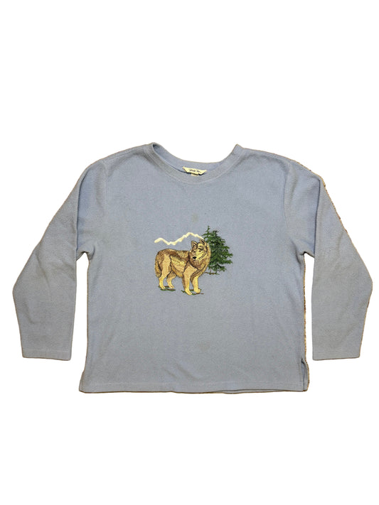 Vintage Wolf Fleece Sweater Crewneck